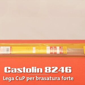 BACCHETTA BRASATURA TUBO RACCORDO RAME OTTONE BRONZO CASTOLIN 8246 DIAM. 2,0 mm