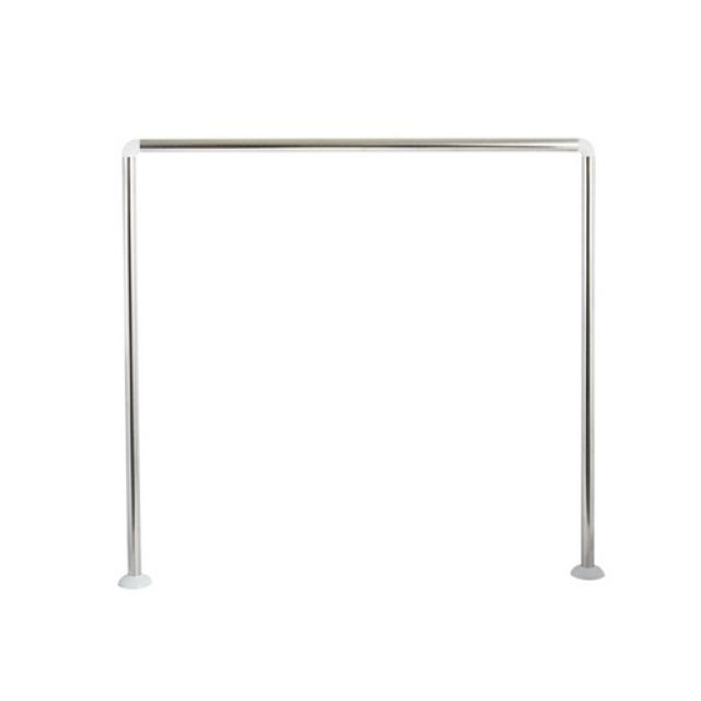 BASTONE PER TENDA DOCCIA 3 LATI IN ACCIAIO INOX Acciaio Inox 80x80x80 cm