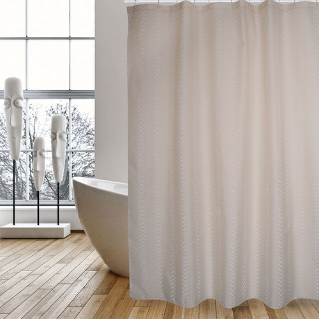 TENDA PER DOCCIA IN TESSUTO POLIESTERE BERBERA cm 180x200 Beige