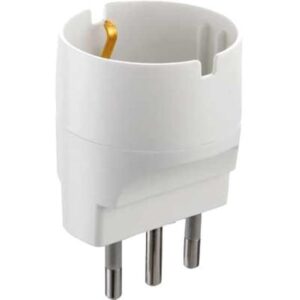 ADATTATORE SEMPLICE SCHUKO 10 A 2P+T - presa 10A 2P+T pz. 1 (Confezione da 25 pezzi)