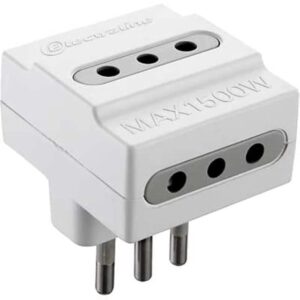 ADATTATORE TRIPLO 10 A 2p+T - prese 10A 2P+T pz. 1 (Confezione da 25 pezzi)