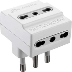 ADATTATORE TRIPLO 16 A 2P+T - prese 10/16A 2P+T pz. 1 (Confezione da 25 pezzi)