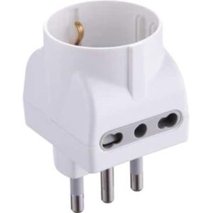 ADATTATORE TRIPLO SCHUKO/BIVALENTE 16A 2P+T prese 10/16A 2P+T pz.1 (Confezione da 25 pezzi)
