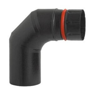 A.L.A Accessori per Stufe e Caldaie - CURVA ECO-PELLET 90° SMALTATO NERO - Diam. 100