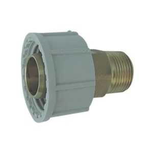 Adattatore M in ottone 2" x63mm per tubi in polietilene