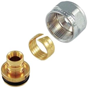 Adattatore cromo per tubo multistrato 16x2mm