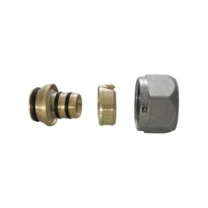 Adattatore per tubo multistrato a stringere nichelato 20x2,25-3/4 x18