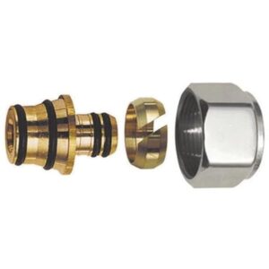 Adattatore per tubo multistrato cromo-lucido 20x2mm