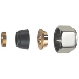 Adattatore per tubo rame cromo lucido 14mm