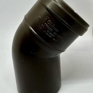 CURVA 45° OLIFLEX Diam. 80 TESTA DI MORO – RAL 8019