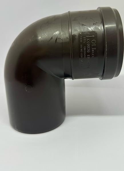 CURVA 93° OLIFLEX Diam. 80 TESTA DI MORO - RAL 8019