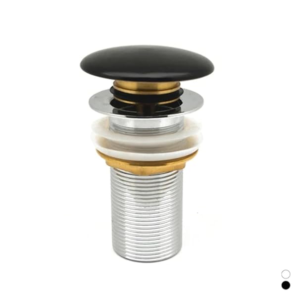 MIROMA.SHOP 370-24120-BI Piletta Click-clack per lavabo Fancy Matt Senza Troppo Pieno Bianco Opaco