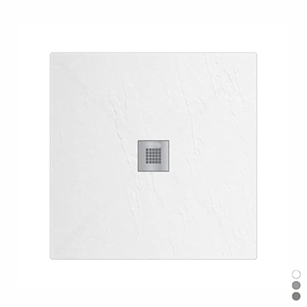 PIATTO DOCCIA MOD. ESTASI QUADRATO Tortora - cm 90 x 90