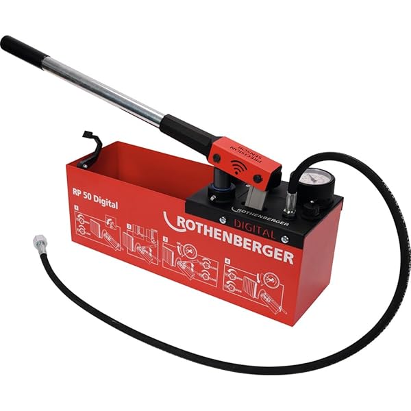ROTHENBERGER RP 50 Pompa di prova della pressione dell'acqua digitale, 0°-50° C, temperatura di lavoro, 0-30 bar, campo di prova | 100004000 | Pompa per pressione dell'acqua, tecnologia di prova, test - immagine 3