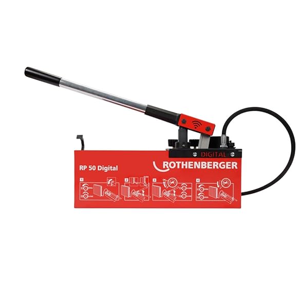 ROTHENBERGER RP 50 Pompa di prova della pressione dell'acqua digitale, 0°-50° C, temperatura di lavoro, 0-30 bar, campo di prova | 100004000 | Pompa per pressione dell'acqua, tecnologia di prova, test - immagine 4