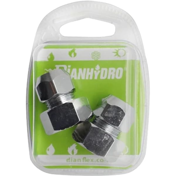 Raccordo Mf Con Dado Conico Cromato Blister-Pz.2 X (1/2X3/8) Diam. 10