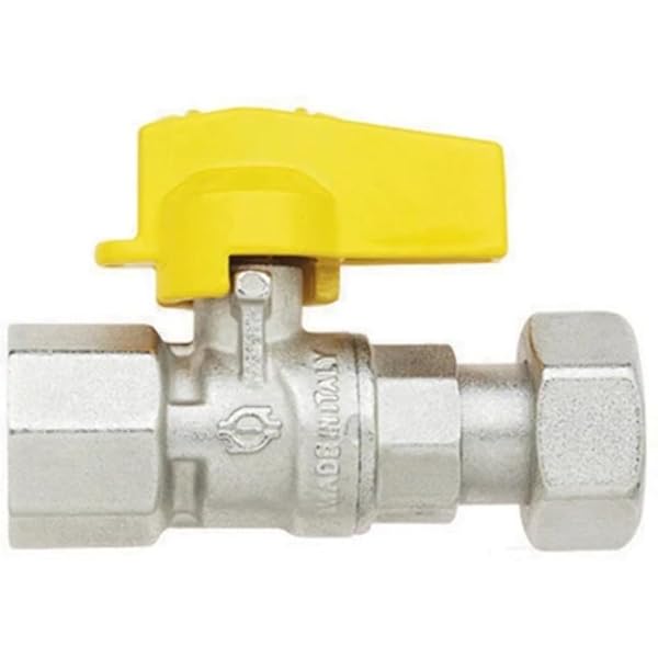 Rubinetto a sfera per gas con leva Normgas diritto F- girevole F1/2" x 3/4"