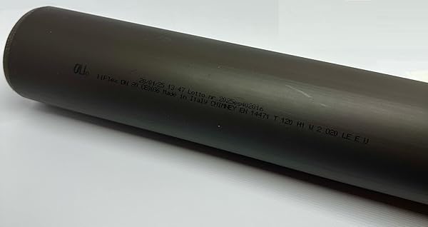TUBO RIGIDO OLIFLEX Diam. 80 L. 1000 mm TESTA DI MORO - RAL 8019 - immagine 4